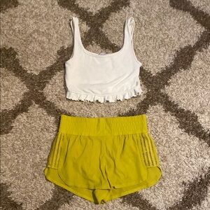 Zara Crop Top + Free People shorts